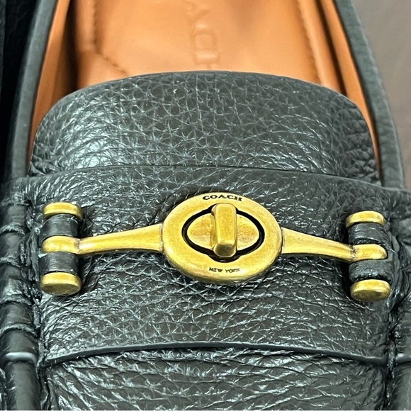 CROSBY DRIVER Black Grainy Leather Loafers Classic & Comfortable size 7 NIB - Picture 12 of 15